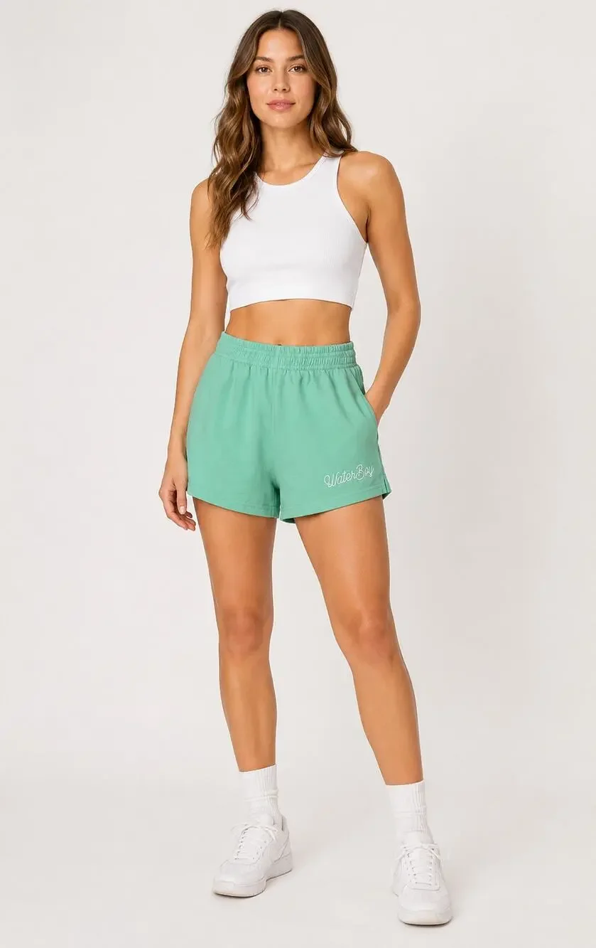 WaterBoy Women’s Classic Gym Short Pastel Green Size Small New High Waist
